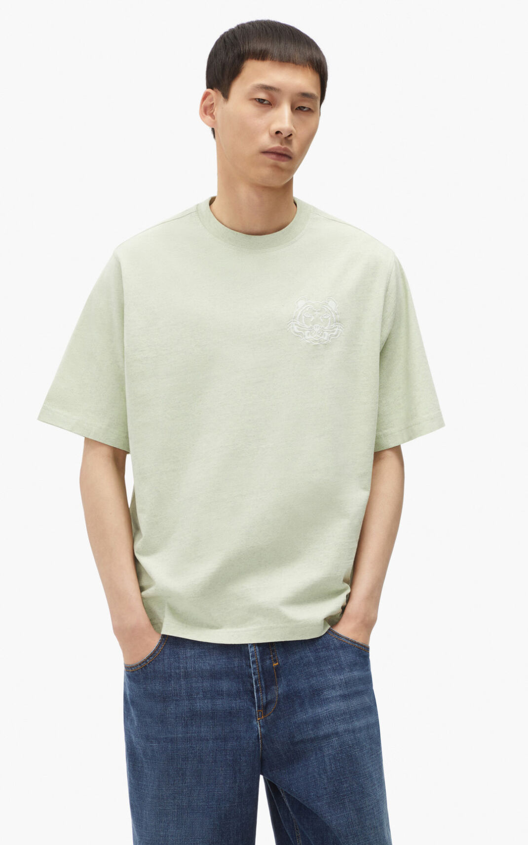 Kenzo RE/relaxed casual T-shirt Heren Groen | 38047WDBA